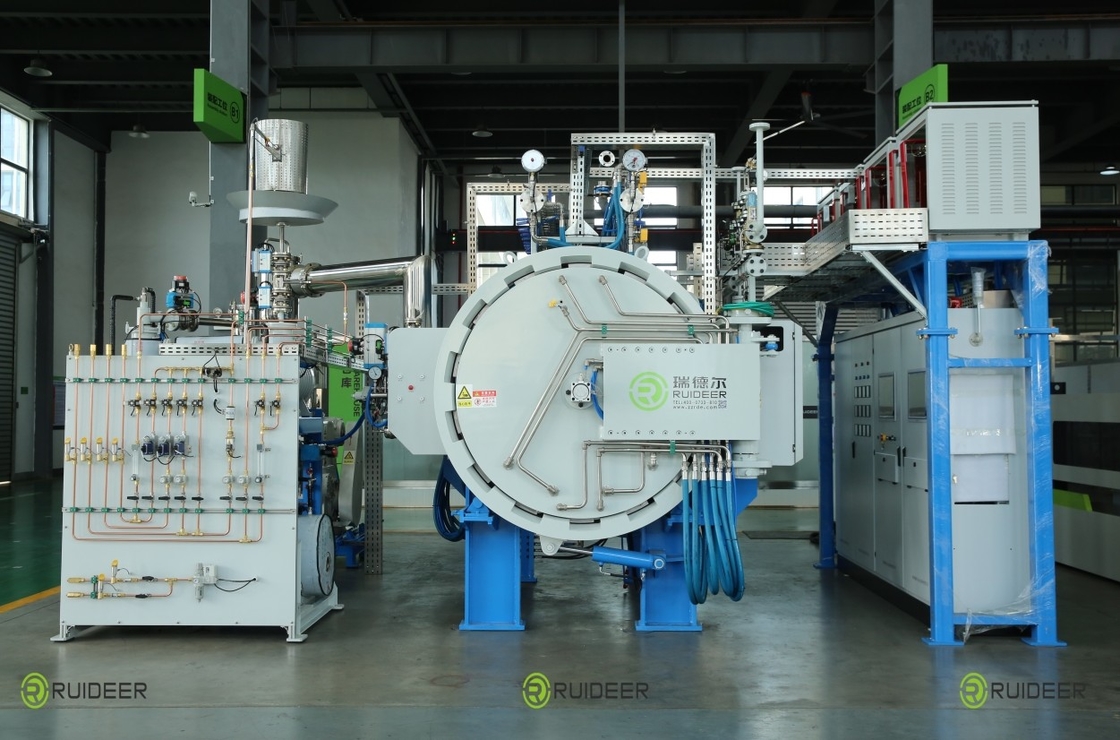 Forno di compressione a vuoto a focolare scorrevole 6-10MPa fino a 1600°C per la devalutazione e il pannello a gas MFC H2/N2/Ar in ambienti industriali