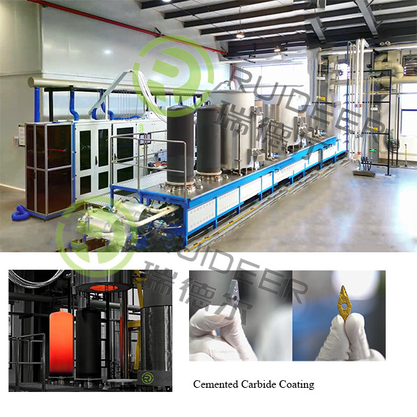 Forno di rivestimento per deposizione chimica dei vapori con precursori di TiCL4, AICL3 e gas di processo
