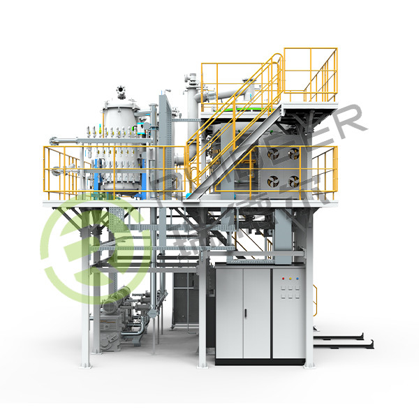 Forno CVI a carbonio pirolitico verticale di grande dimensione carico superiore/inferiore con temperatura di lavoro massima di 1300 °C