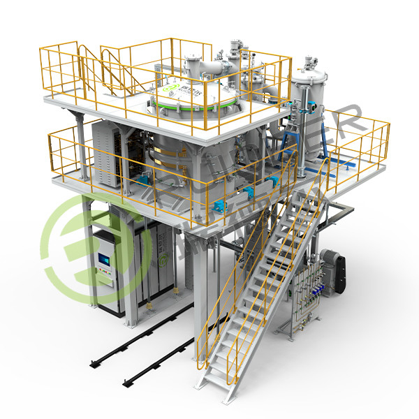 Forno CVI a carbonio pirolitico verticale di grande dimensione carico superiore/inferiore con temperatura di lavoro massima di 1300 °C