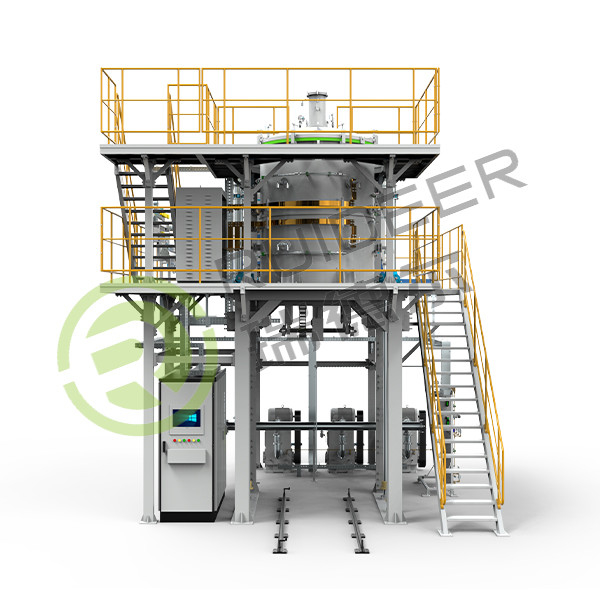 Forno CVI a carbonio pirolitico verticale di grande dimensione carico superiore/inferiore con temperatura di lavoro massima di 1300 °C